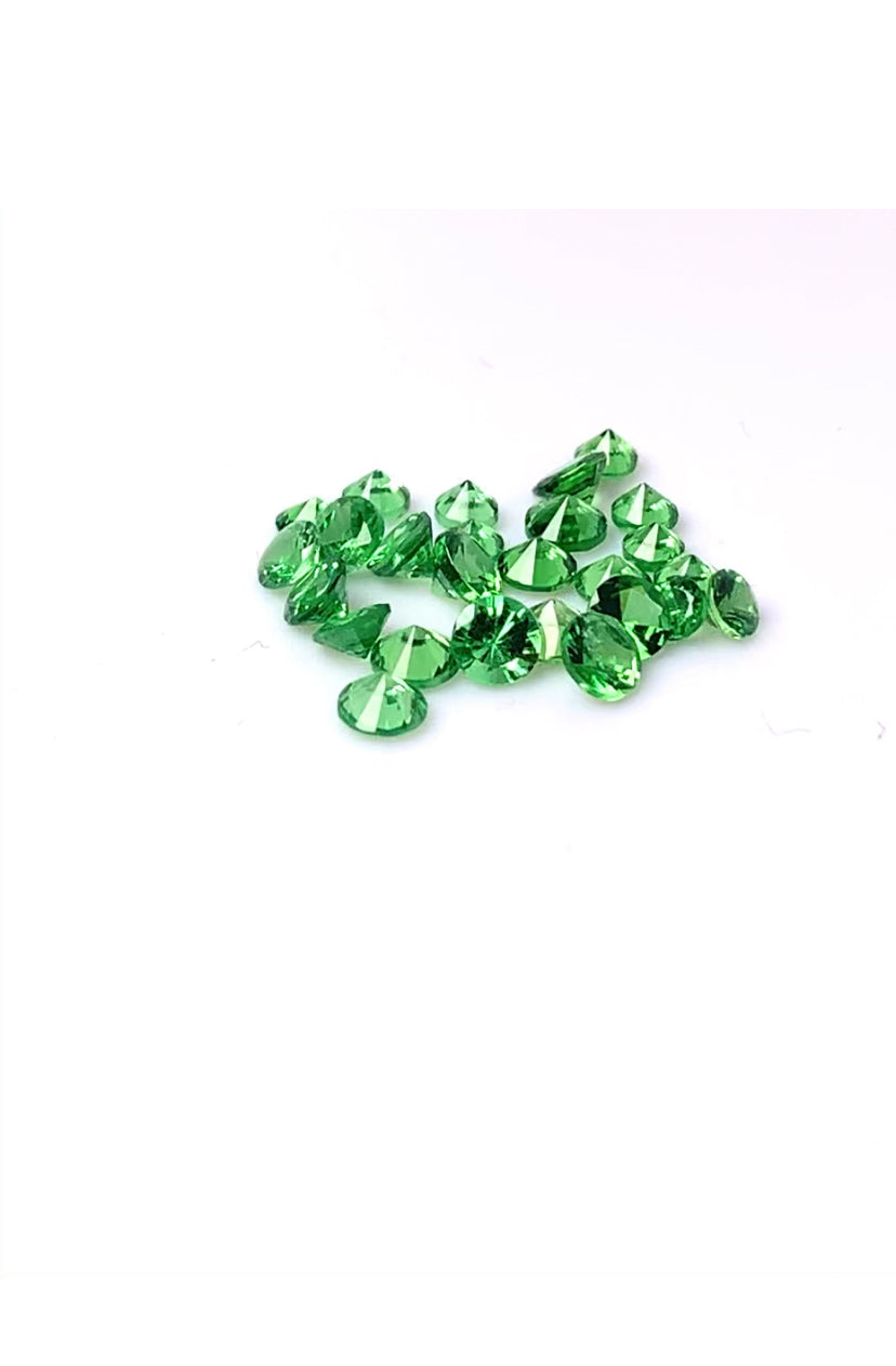 Garnet Colour Wheel Melee Sizes Tsavorite