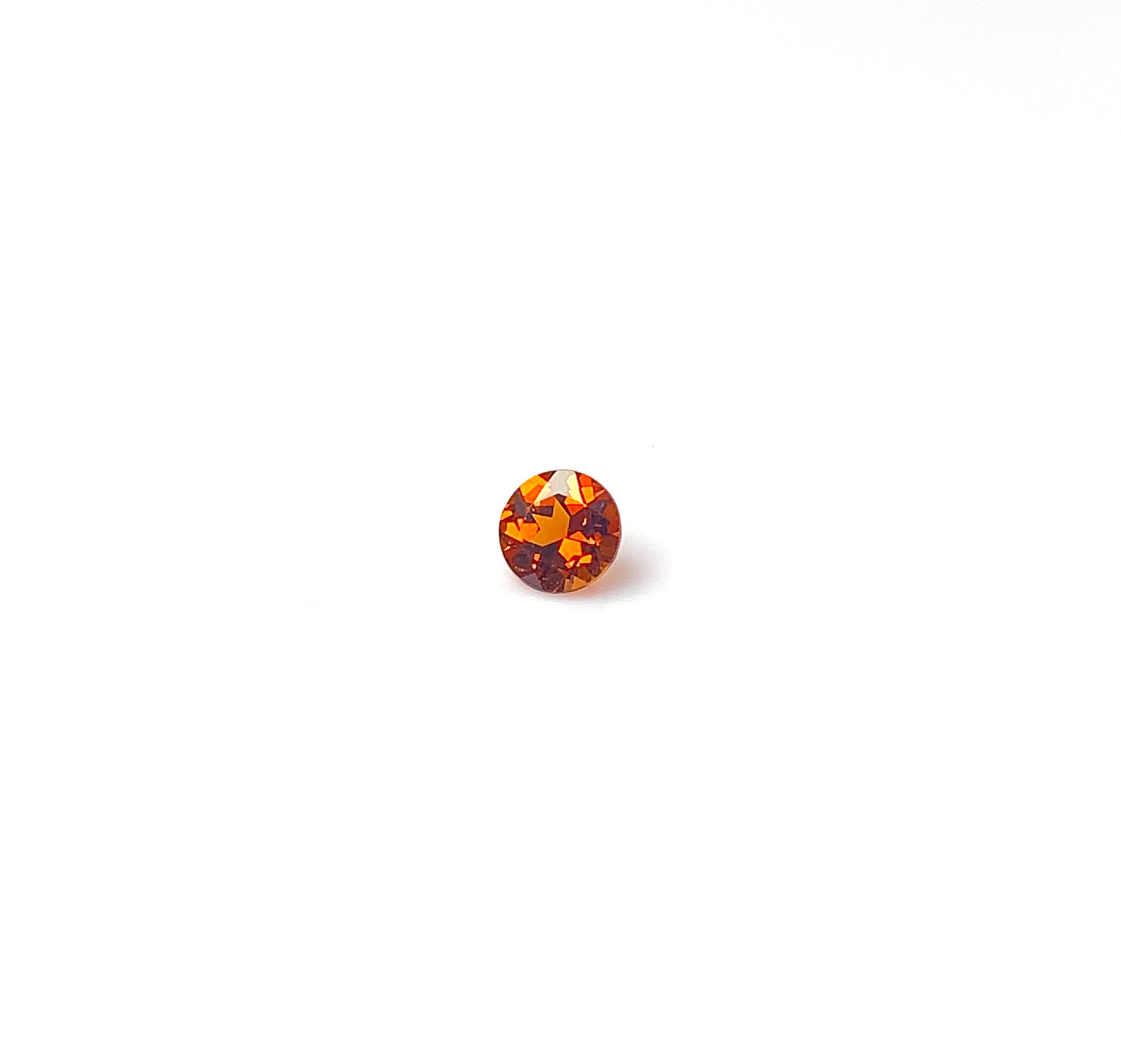 Hessonite garnet fac. round