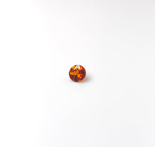 Hessonite garnet fac. round